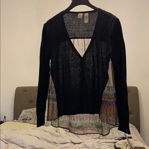 Black cardigan with scarf back